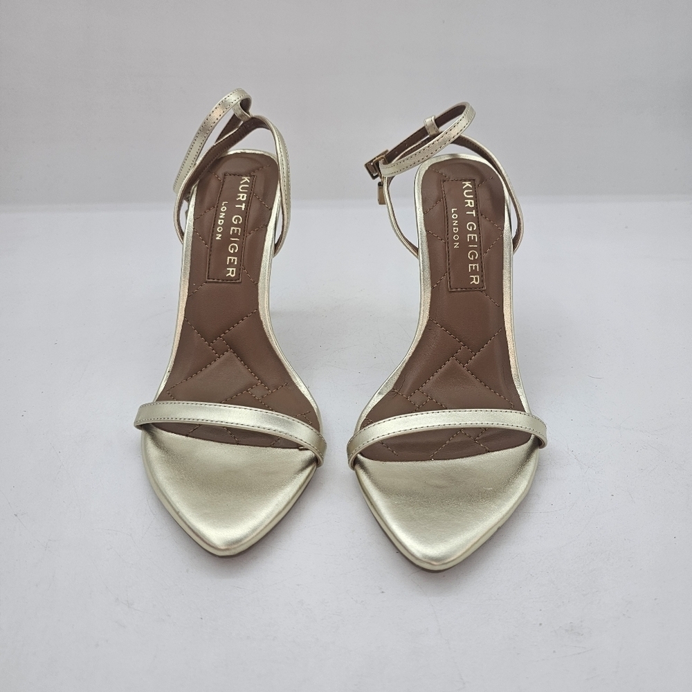 Kurt Geiger London Brixton Ankle Strap Stiletto Sandal Gold Women’s 8.5 (EU 39) - Picture 9 of 11